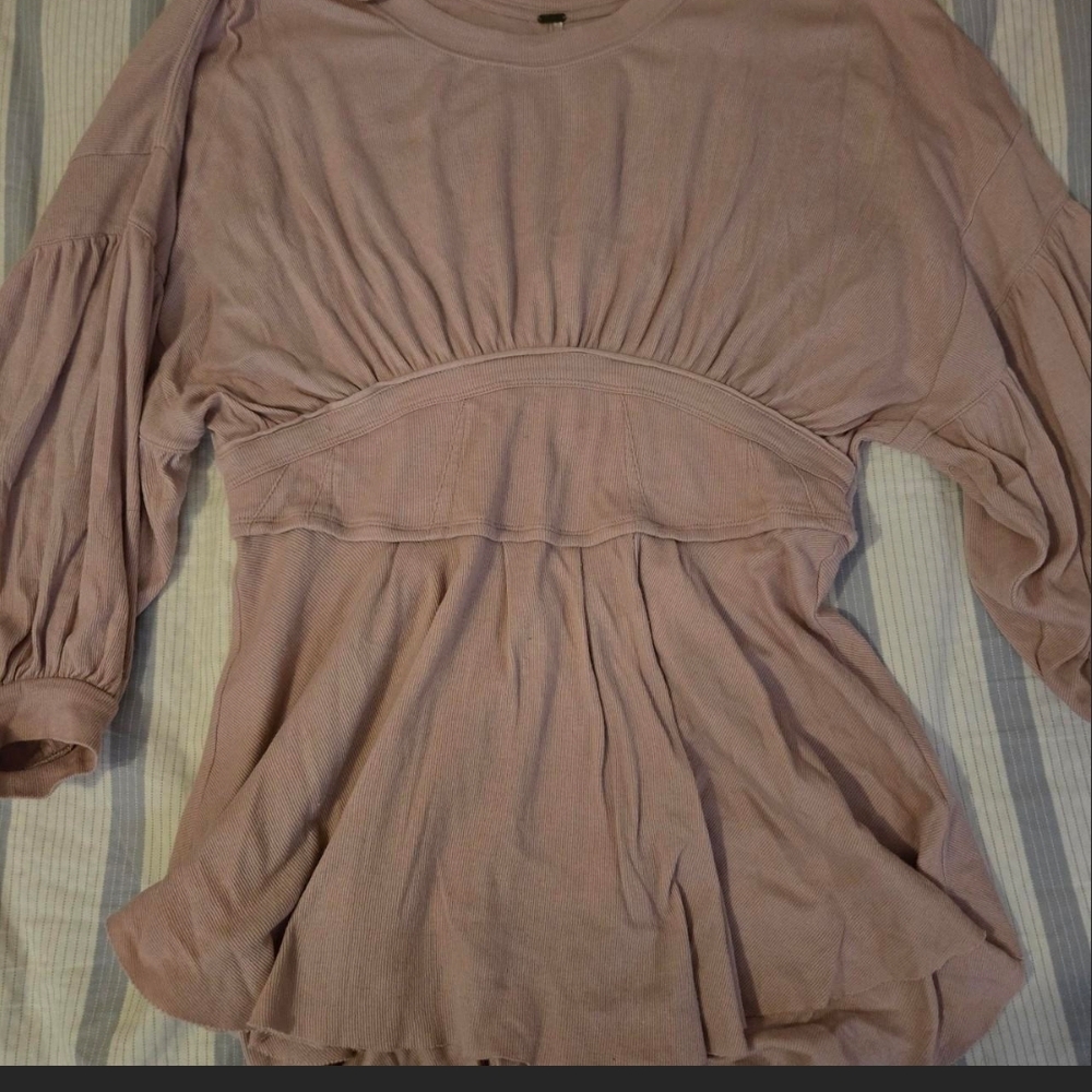 Free People Flowey Pink Top